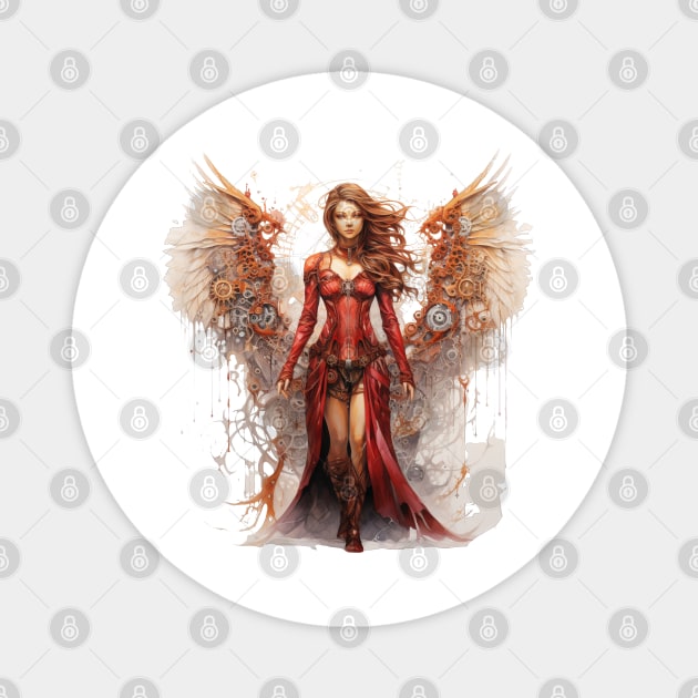 Steampunk Angel #10 Magnet by Chromatic Fusion Studio